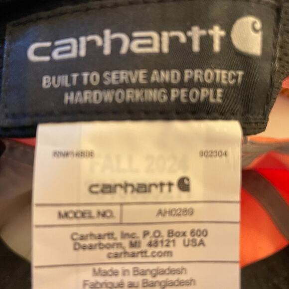 NWT Carhartt Canvas Odessa Baseball Cap / Hat OS/Unisex Pink - Picture 8 of 9